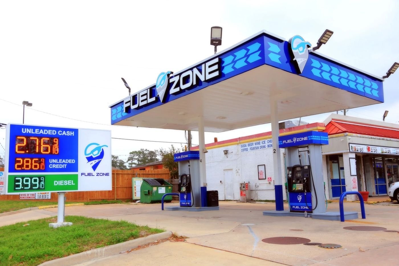 Fuel Zone fuel canopy signage by SI Signs USA
