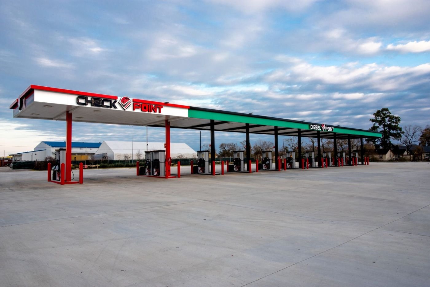 Check Point fuel canopy signage by SI Signs USA