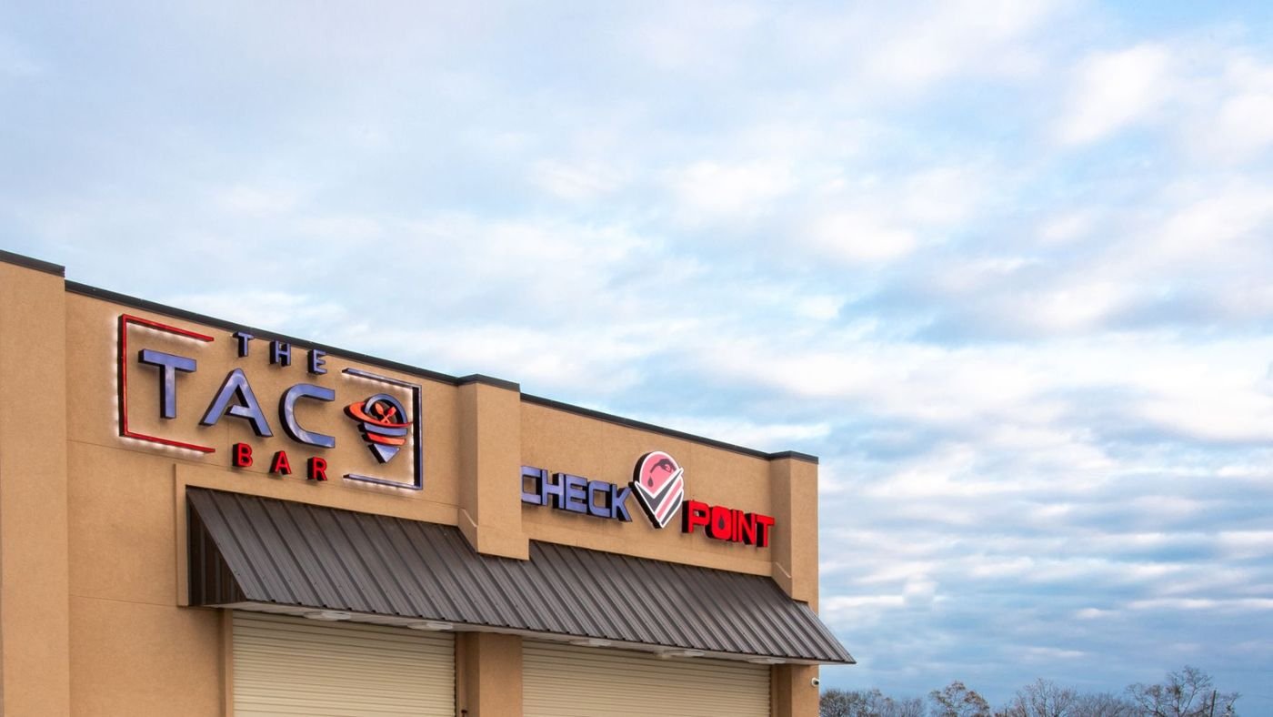 Taco Bar & Check Point channel-letter signage by SI Signs USA
